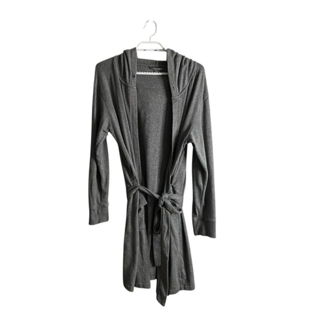 Aerie Women’s Gray Cozy Hooded Lounge knit House Coat